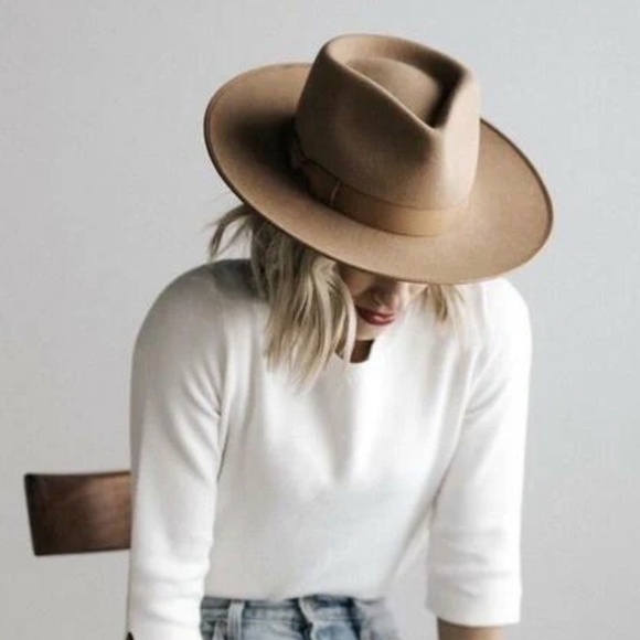 NWOT GIGI PIP Monroe Rancher Fedora Wide Brim Rancher in Brown Size S/M (57) - Picture 1 of 6